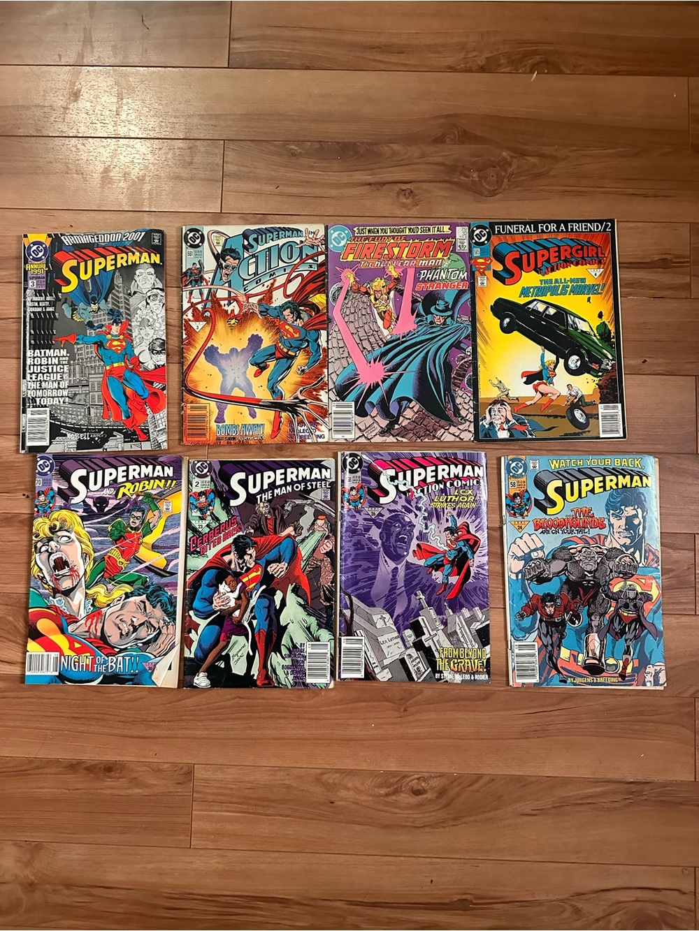 8 vintage Comic Books 7 superman